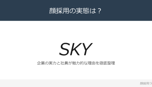 Sky株式会社は顔採用？売上高1,772億円の独立系SIer大手を解説